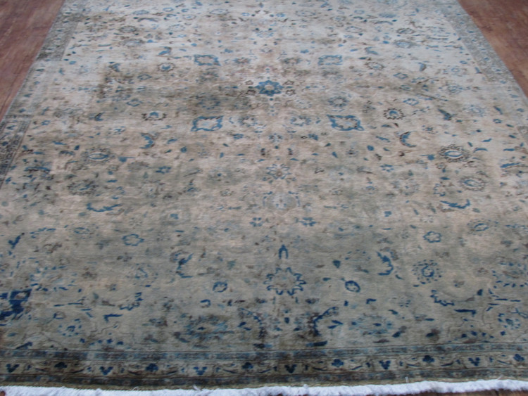 فرش وینتیج صبا دستباف ۷ متری کرم خراسان