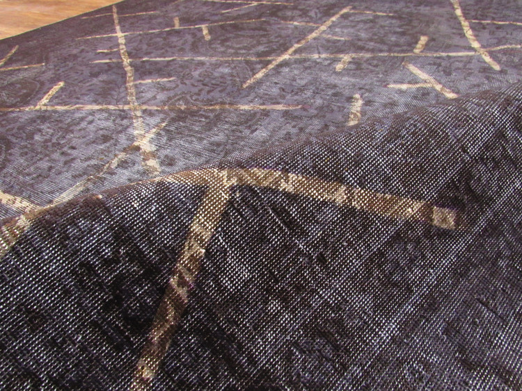 فرش دستباف صبا وینتیج ۵/۵ متری طوسی مدرن