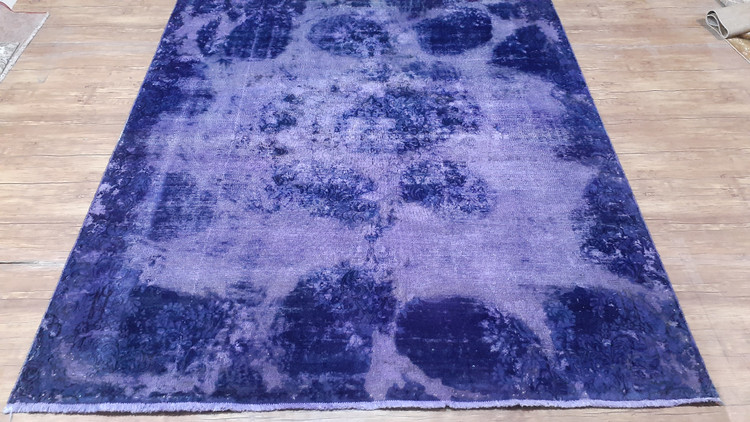 فرش وینتیج صبا دستباف ۵ متری بنفش مدرن