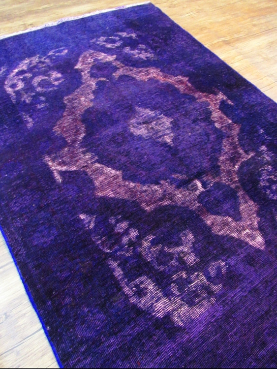 فرش دستباف صبا وینتیج ۲/۳ متری بنفش تبریز قالیچه