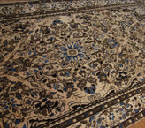 فرش دستباف صبا وینتیج ۵متری کرم نسکافه ای همدان کناره