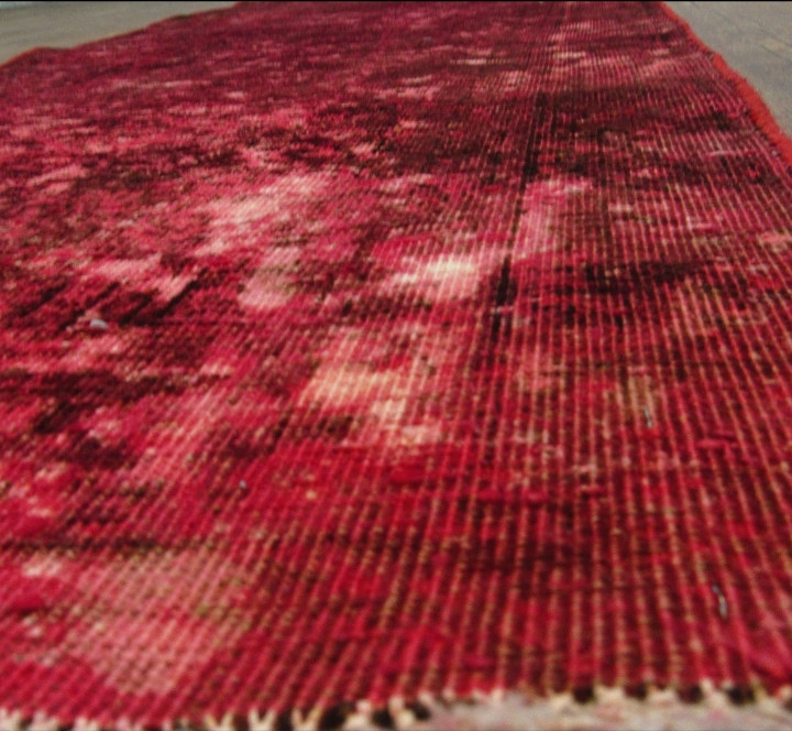 فرش دستباف وینتیج صبا ۳/۵ متری قرمز کناره تبریز