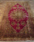 فرش وینتیج صبا دستباف ۸ متری کرم نشکافته ای تبریز