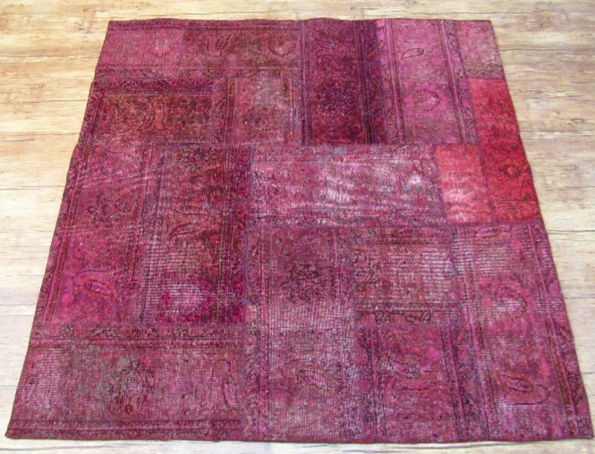 فرش دستباف کلاژ ۲/۲۵ متری مربع قرمز تبریز