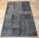 قالیچه دستباف کلاژ ۲/۲ متری طوسی تبریز