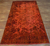 فرش وینتیج صبا دستباف ۵ متری نارنجی نقش برجسته مدرن