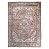 فرش وینتیج صبا دستباف ۹ متری جفت کرم پیازی تبریز نقشه هریس