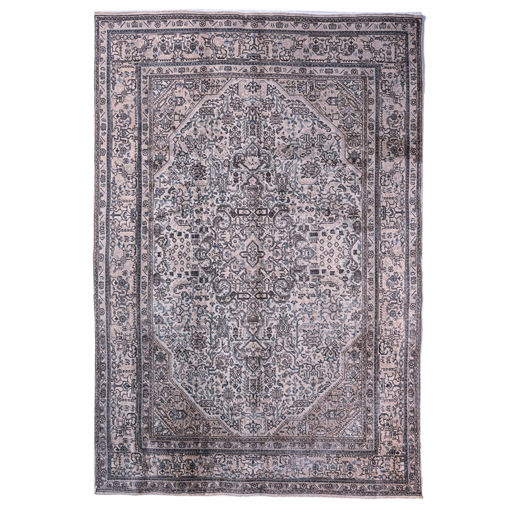 فرش وینتیج صبا دستباف ۶ متری کرم نقشه هریس تبریز