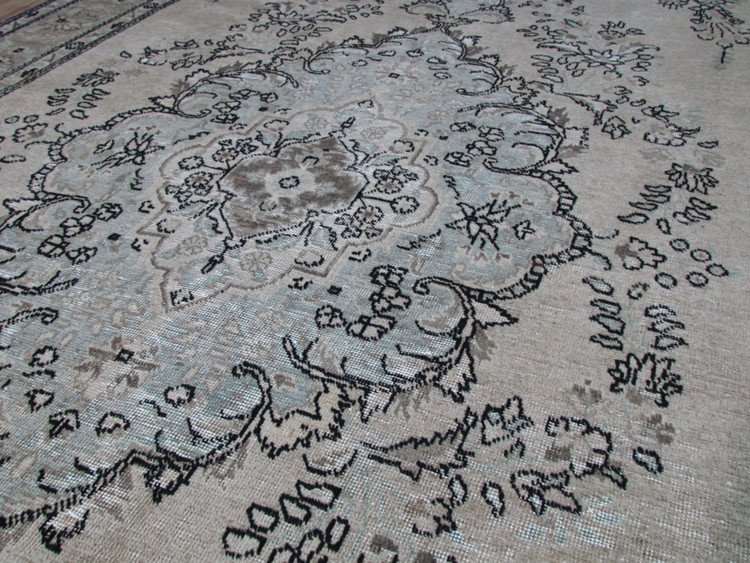 فرش وینتیج صبا دستباف ۶ متری کرم تبریز مدرن