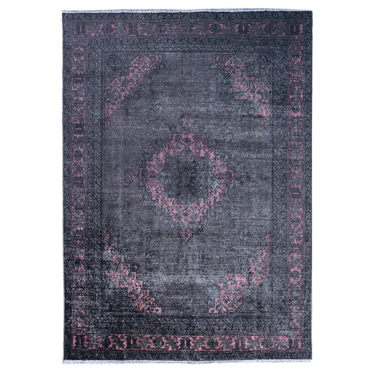 فرش وینتیج صبا دستباف ۶ متری جفت طوسی فردوس