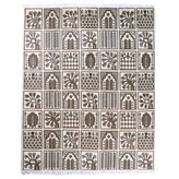 فرش وینتیج صبا دستباف ۴/۵ متری کرم قهوه ای تبریز