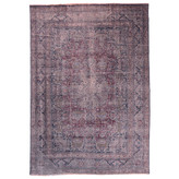 فرش وینتیج صبا دستباف ۸ متری نسکافه ای سرمه ای خراسان