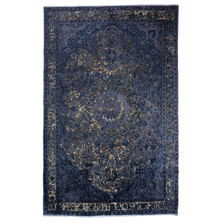 فرش وینتیج صبا دستباف ۶ متری طوسی طلایی خراسان