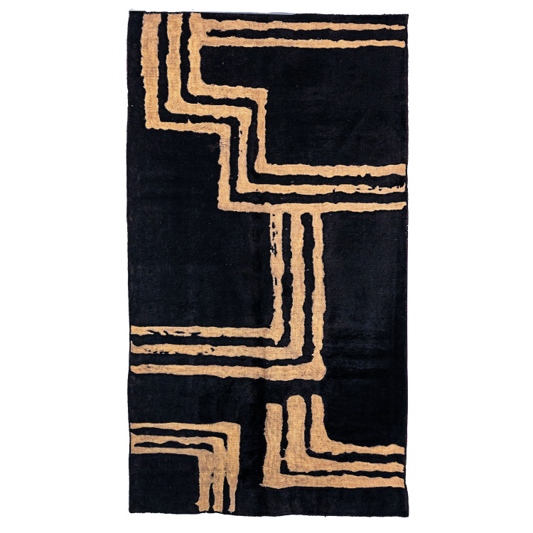 فرش مدرن صبا ۳ متری مشکی طلایی