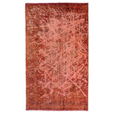 فرش وینتیج صبا دستباف ۵ متری نارنجی نقش برجسته مدرن