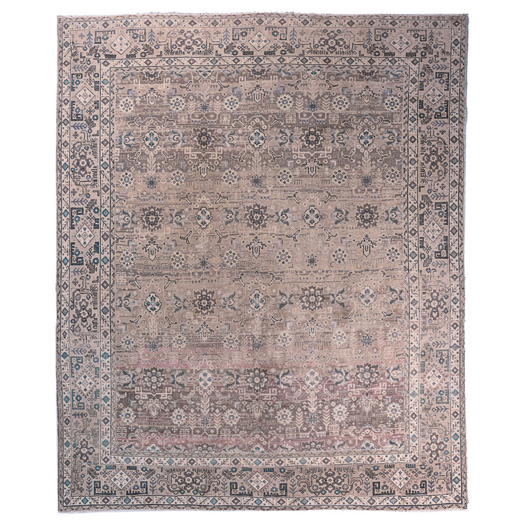 فرش دستباف صبا وینتیج ۷/۵ متری کرم تبریز