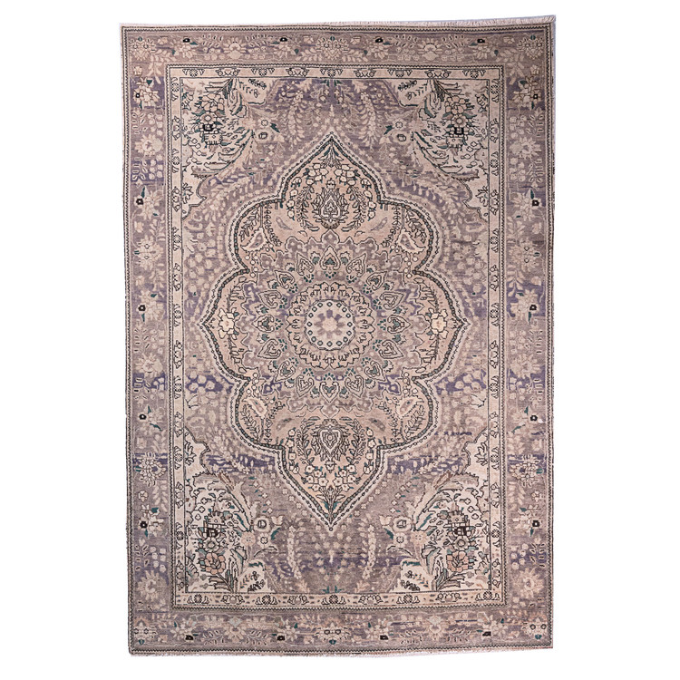 فرش وینتیج صبا دستباف ۶ متری کرم تبریز مدرن