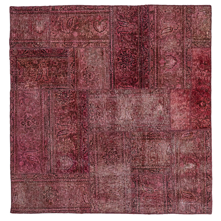 فرش دستباف کلاژ ۲/۲۵ متری مربع قرمز تبریز